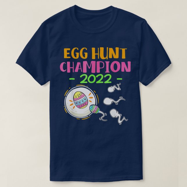 Camiseta Egg hunt champion 2022 Easter Pregnancy Announceme (Frente do Design)