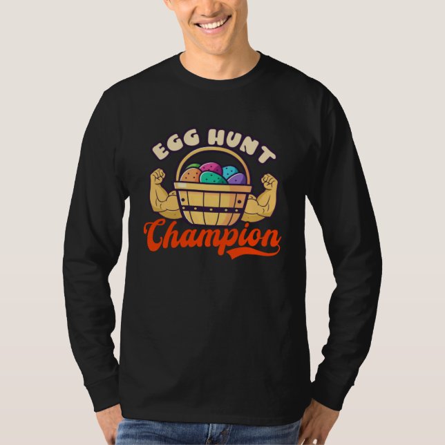 Camiseta Egg Hunt Champion Bodybuilding Easter (Frente)