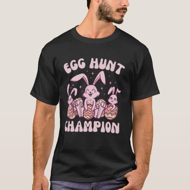 Camiseta Egg Hunt Champion  Cute Easter Egg for Boys Girls  (Frente)