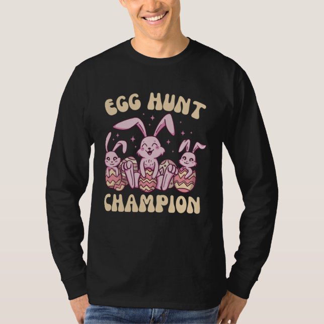Camiseta Egg Hunt Champion  Cute Easter Egg for Boys Girls  (Frente)