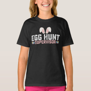 Camiseta Egg Hunt Supervisor Engraçado Coelho da Páscoa