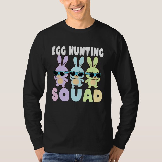 Camiseta Egg Hunting Squad  Easter Bunnies Egg Hunt (Frente)