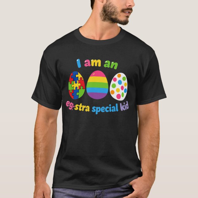 Camiseta Egg-stra Kids Autism Awareness Easter Toddler Boys (Frente)