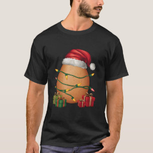 Camiseta Egg Xmas Lighting Santa Hat - Natal