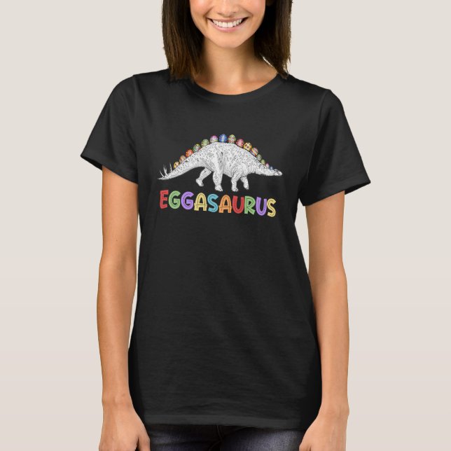 Camiseta Eggasaurus Stegosaurus Egg Dinosaur Happy Easter D (Frente)