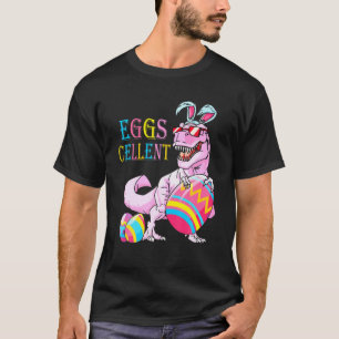 Camiseta Eggs Cellent Easter Dinosaur Bunny Trex Girls Boys