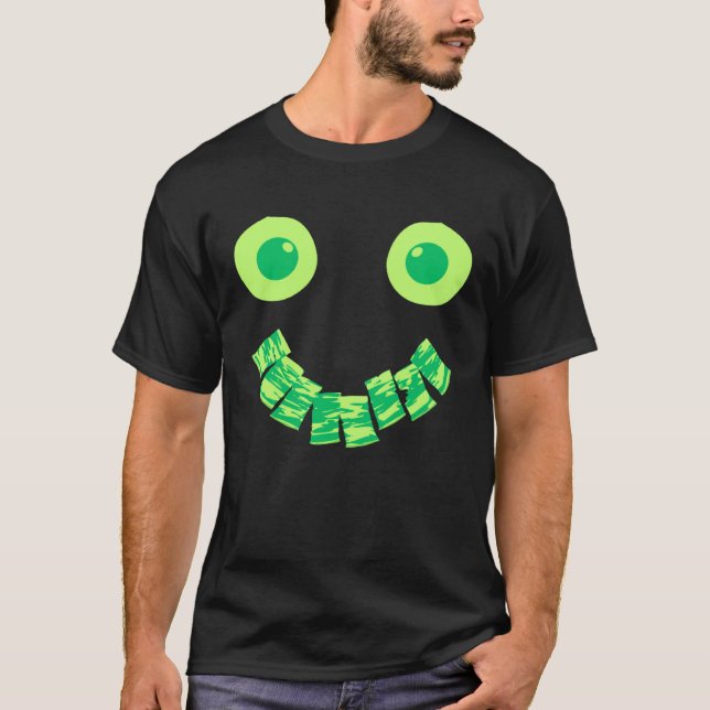 Camiseta Eggs Ham & Bacon Green Face Brunch St Patricks Day (Frente)