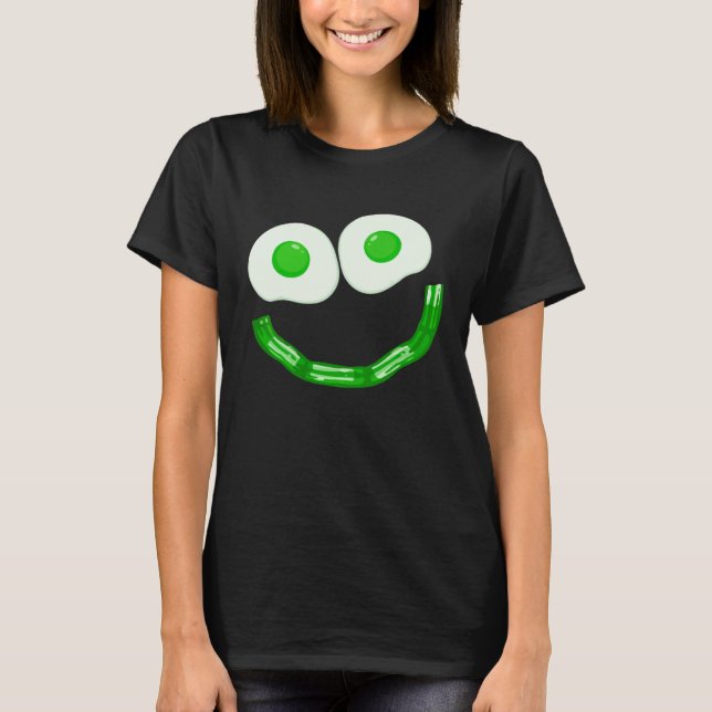 Camiseta Eggs Ham Smile Face Brunch Breakfast Costume St Pa (Frente)