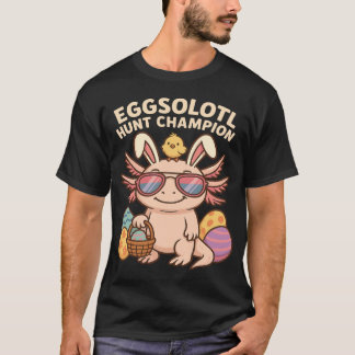 Camiseta Eggsolotl Hunt Champion - Engraçado Cute Axo