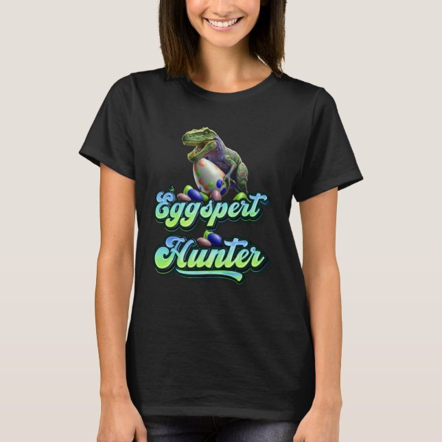 Camiseta Eggspert Easter Eggs Hunter Easter Dinosaur Egg  1 (Frente)