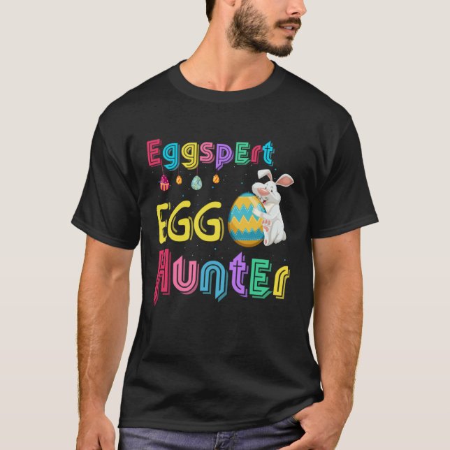 Camiseta Eggspert Egg Hunter Cool Easter Bunny Hunting Eggs (Frente)