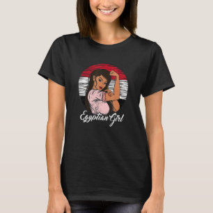 Camiseta Egípcia Bandeira Egito Garota Egípcia