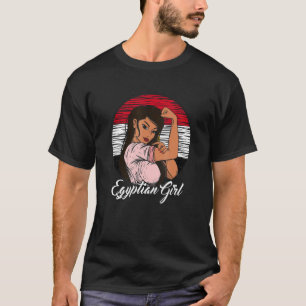 Camiseta Egípcia Bandeira Egito Garota Egípcia