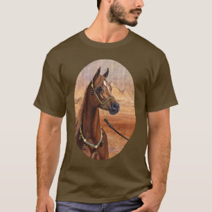 Camiseta egípcia do cavalo da princesa Árabe