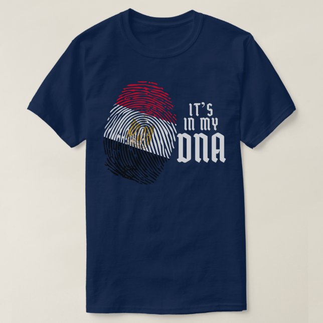 Camiseta Egípcia Fingerprint DNA Egito (Frente do Design)