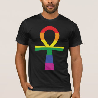 Camiseta Egípcio Ankh do orgulho gay