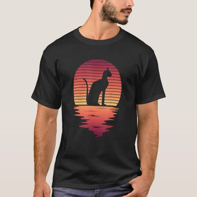 Camiseta Egípcio Gato Antigo Egito Mitologia Egípcia (Frente)