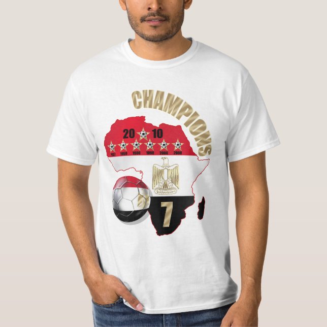 Camiseta Egipto África 2010 patrocina o t-shirt do valor (Frente)