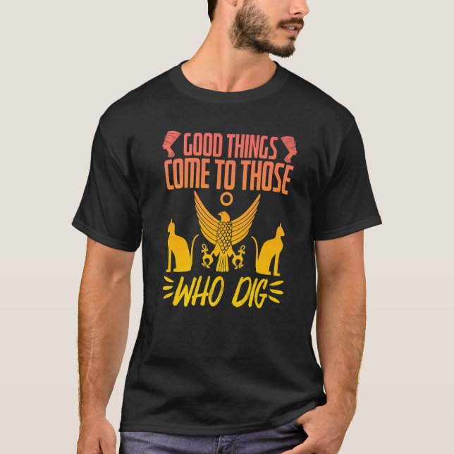 Camiseta Egito Arqueologia Egiptólogo Pharaoh Hieroglyphi (Frente)