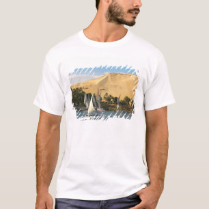 Camiseta Egito, Assuã, Rio Nilo, barcos à vela Felucca, 2