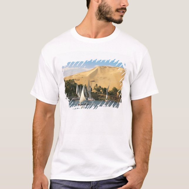 Camiseta Egito, Aswan, Rio Nilo, embarcações de navegação F (Frente)