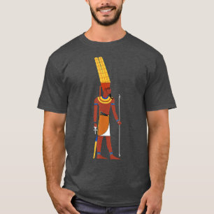 Camiseta Egito, Deus Egípcio Amun King Deity Scepter Tshir