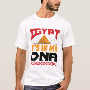 Camiseta Egito Está No Meu DNA Patrimônio Egípcio Raízes