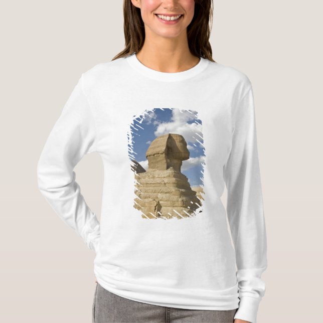 Camiseta Egito, Gizé. A grande Esfinge ergue-se acima do (Frente)