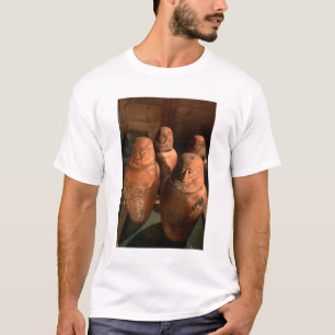 Camiseta Egito, jarros canópicos da 26ª dinastia encontrado