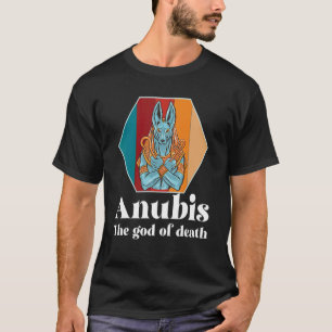 Camiseta Egito Retro Anubis Egiptologia Deus do Morto Faraó