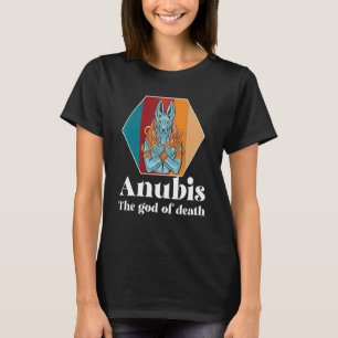 Camiseta Egito Retro Anubis Egiptologia Deus do Morto Faraó