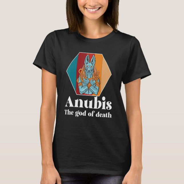 Camiseta Egito Retro Anubis Egiptologia Deus do Morto Faraó (Frente)