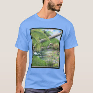 Camiseta Egret em Pond T-Shirt