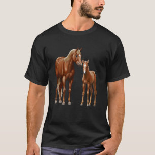 Camiseta Égua de cavalo quarto de milha castanha alazã & Po