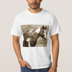 Camiseta Égua de vista antiga da pintura
