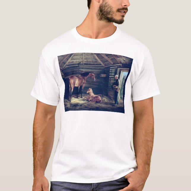 Camiseta Égua inglesa com ela potros, 1833 (Frente)
