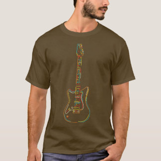 Camiseta EGuitar Rainbow Illustration for Guitarist & Teach