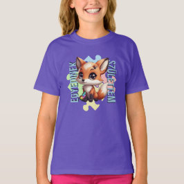 Camiseta Egyedinek születtem – kedves rókás design