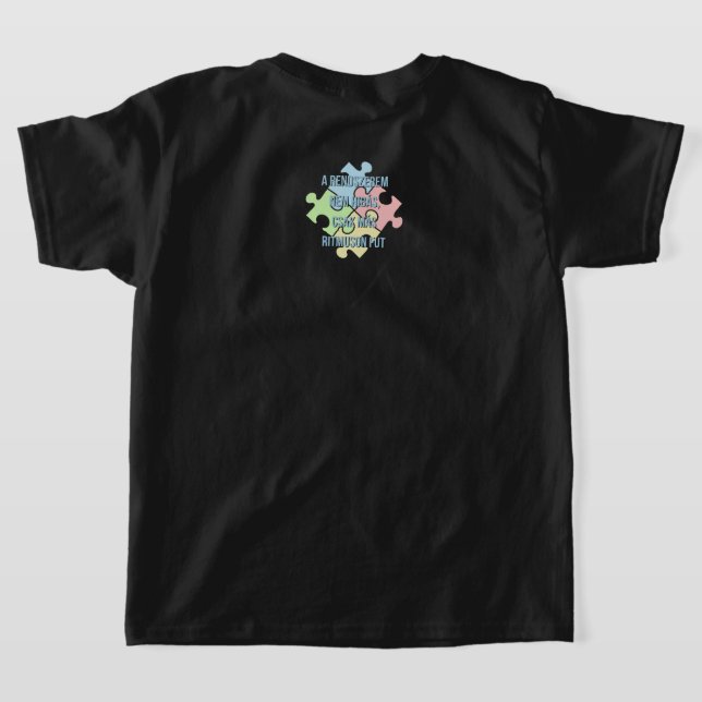 Camiseta Egyedinek születtem – kedves zsiráfos design (Postura das costas)