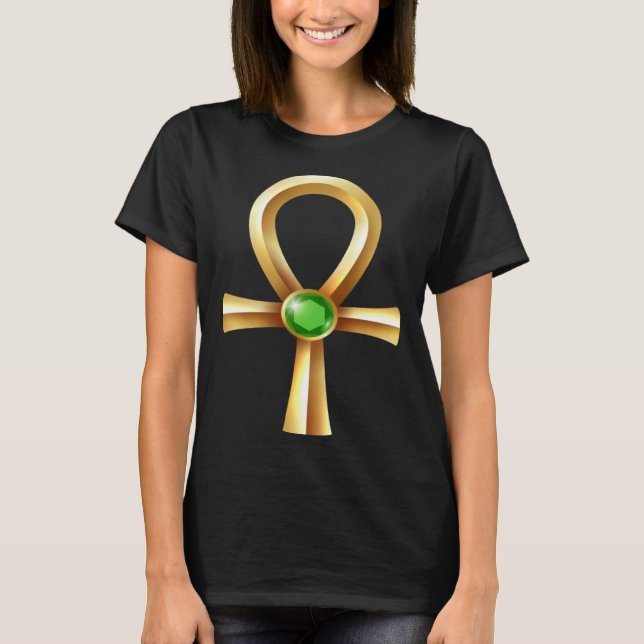Camiseta Egyptian Ancient Hieroglyphs Egyptian Kemetic Ankh (Frente)