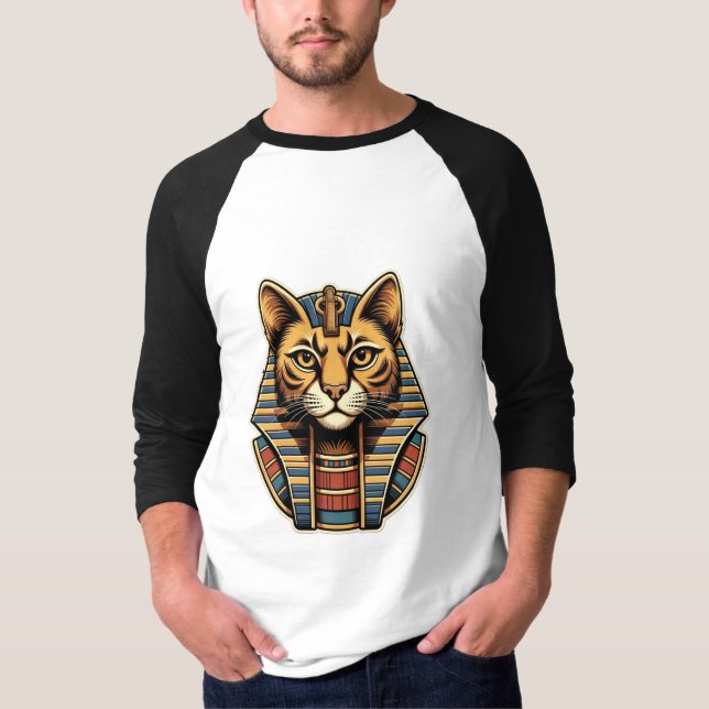 Camiseta Egyptian Cat Long Sleeve T-Shirt – Pharaonic Cat  (Frente)