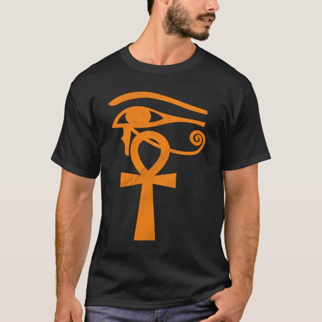 Camiseta Egyptian Eye Of Horus Ankh Egypt Archaeologist (Frente)