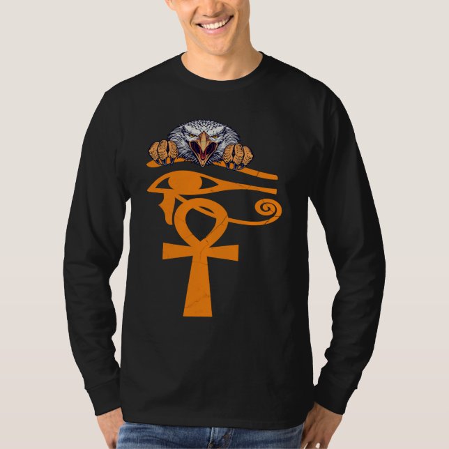 Camiseta Egyptian Eye Of Horus Ankh Egypt Archaeologist  Ea (Frente)