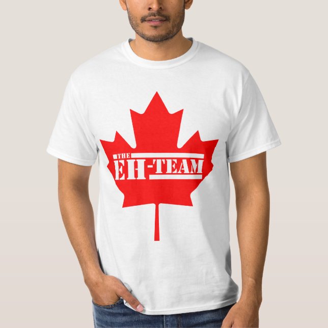 Camiseta Eh folha de bordo de Canadá da equipe (Frente)