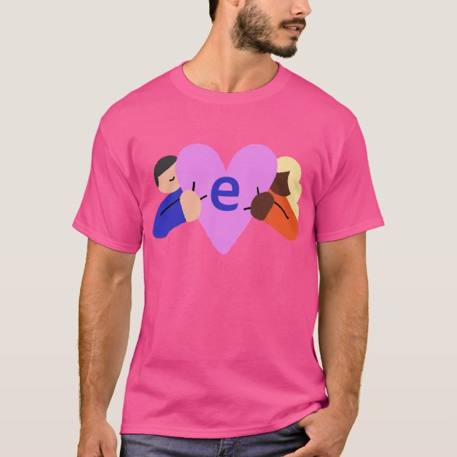 Camiseta EH Logotipo de Compaixão T-shirt rosa (Frente)