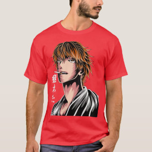 Camiseta Ehausted Samurai Kanji Japão Anime Máscara Demon Y