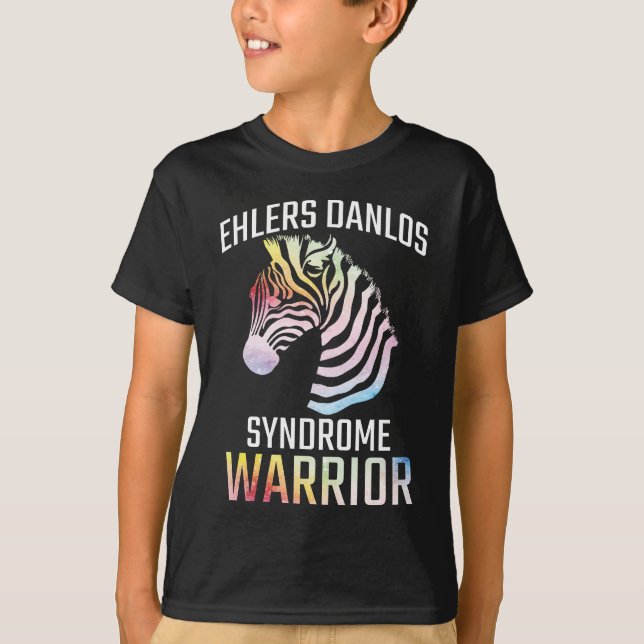 Camiseta Ehlers Danlos Advertence Gift EDS Warrior Zebra (Frente)