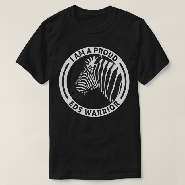 Camiseta Ehlers Danlos Consciência Orgulhosa EDS Guerreiro  (Frente do Design)