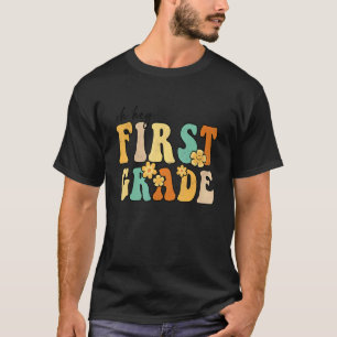Camiseta Ei, 1º ano Groovy de volta aos professores