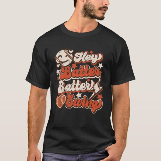 Camiseta Ei Batter Swing Batter Baseball Suporte para Pitch (Frente)
